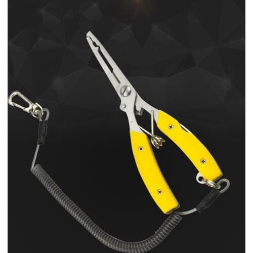 Wokotip Stainless Steel Fishing Pliers Lure Tools Scissors Aluminium Multifunctional Fishing Pliers with bag