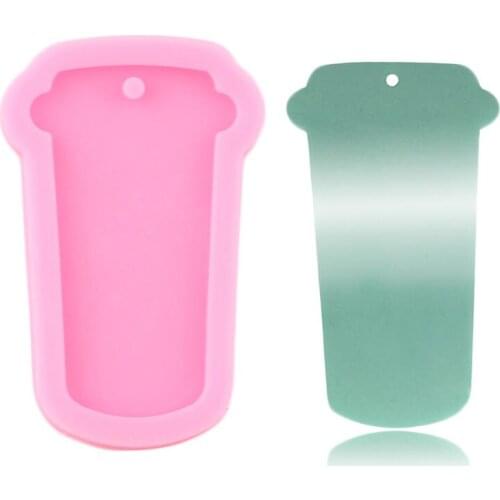 Super Glossy Water Cup Silicone Mold Epoxy Resin Craft Keychain Molds DIY Handmade Polymer Clay Jewelry Making Necklace Mould