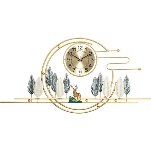 Traditional Chinese mute wall clocks wall clock modern design Creative luxury iron clock wall home decore Living room decoration