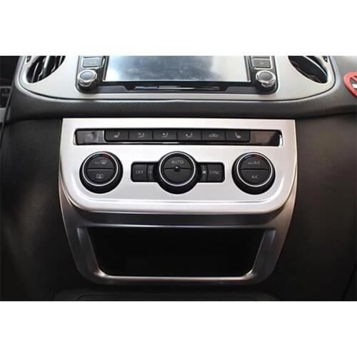 Interior Front Middle Air Conditioning CD Control Trim Outlet Cover For Volkswagen VW Tiguan 2013 2014 2015 2016 Car Accessories