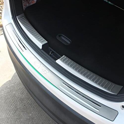 REAR OUTER BUMPER PROTECTOR TRIM DOOR SILL SCUFF COVER PLATE ACCESSORIES Fit For Mazda CX-5 CX5 2013 2014 2015 2016 Car Styling