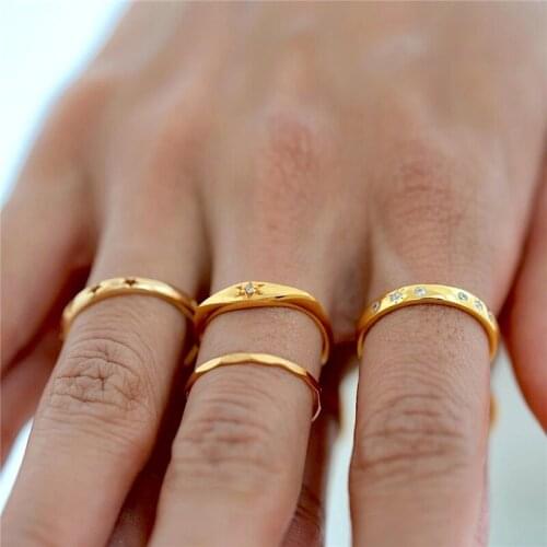 BOAKO Wedding Jewelry 925 Sterling Silver 2021 Trend Rings Pink Crystal CZ Finger Ring For Women Diamond Gold Ring Bijoux Femme