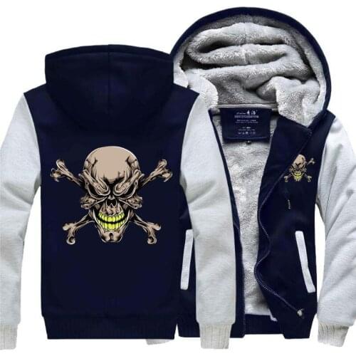 2021 Winter Outdoor Fleece Skull camouflage Jacket Men Thick Cotton-padded Clothes Mens Large Size Cotton Coat