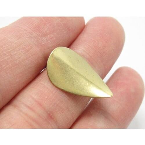 Brass earring studs 20.3x13.2mm raw brass stud earrings Earlobe findings -10pcs R1207