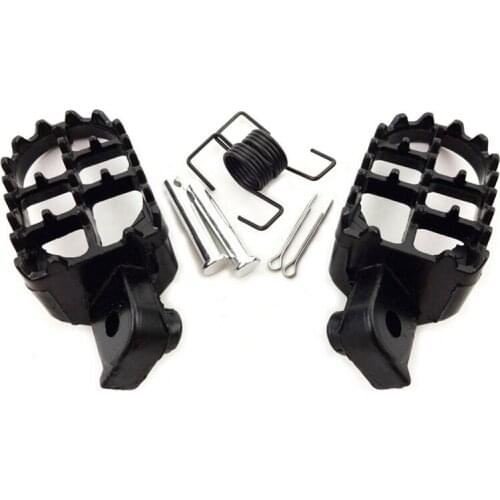 2Pcs Motorcycle Accessories Foot Rests Black Aluminum Motorcycle Motocross Wide Fat Foot Pegs Footrest Footpegs 2020 New