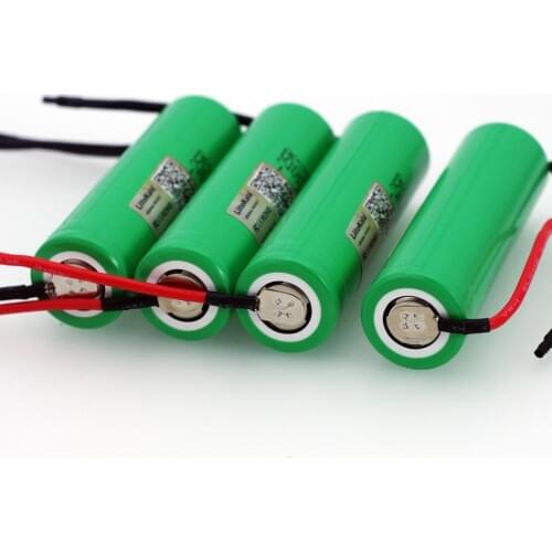 6 unids/lot LiitoKala new 18650 2500mAh rechargeable battery 3.6V INR18650-25R 20A discharge + silica gel DIY Cable