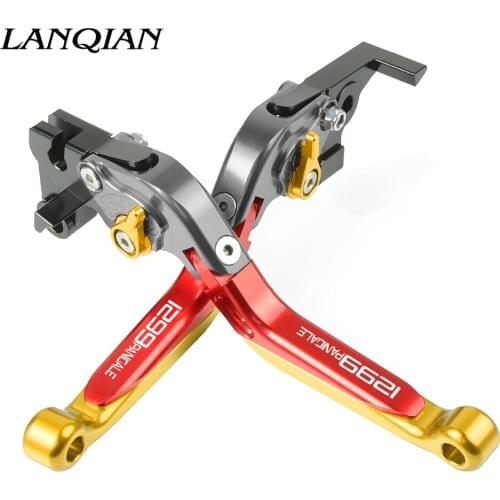 Motorcycle Accessories CNC Adjustable Brake Clutch Levers With LOGO For DUCATI 1299 Panigale 2015 2016