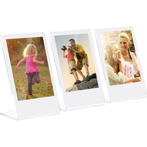 Andoer 3" L-shape Acrylic Photo Frame Transparent Mini Stand for Fujifilm Instax Mini 8 9+ 70 7s 90 25 26 50s 9 SP-1 SP-2 Film