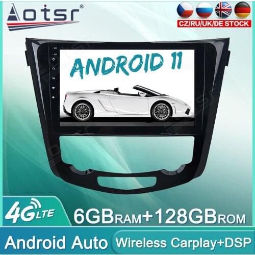 Android 11 128GB Car Radio Multimedia Player For Nissan QASHQAI X-trail 2014 - 2019 GPS Navigation Auto Stereo Head Unit Carplay