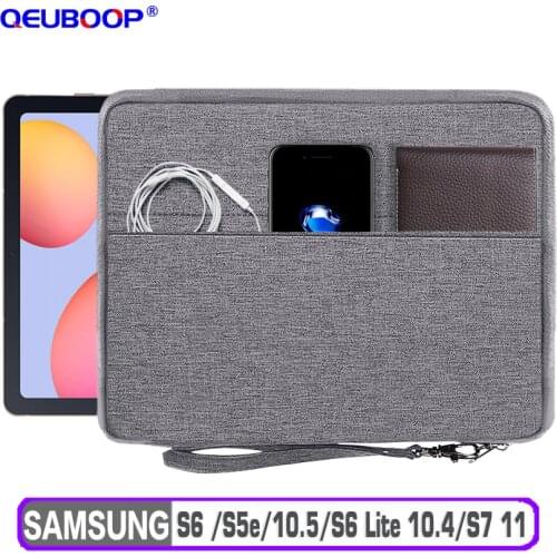 Tablet Sleeve bag For Samsung Galaxy S5e S6 10.5 Travel Pouch Bag Case For Samsung Tab S6 Lite 10.4 bag S7 11 Stand Zipper Case