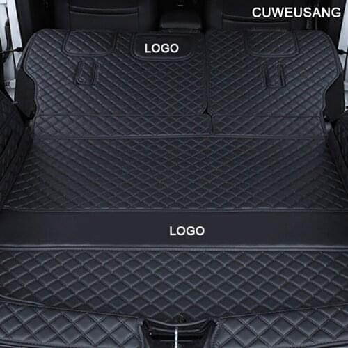 CUWEUSANG leather car trunk mats for Haval F7 F7x 2019 2020 2021 years cargo liner accessories interior boot