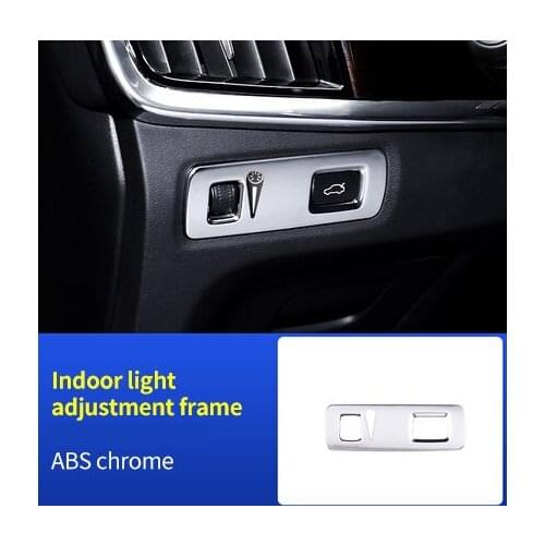 For VOLVO XC90 2016-2019 ABS Indoor light adjustment frame chrome molding trim 1pc