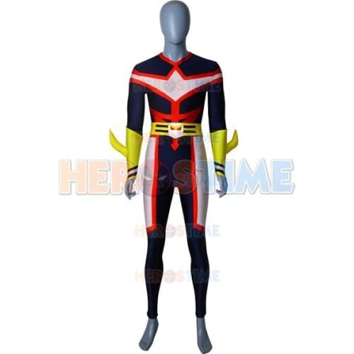All Might My Hero Anime Cosplay Costume Spandex Superhero Costume Zentai Bodysuit for Adult/Kids Custom Made