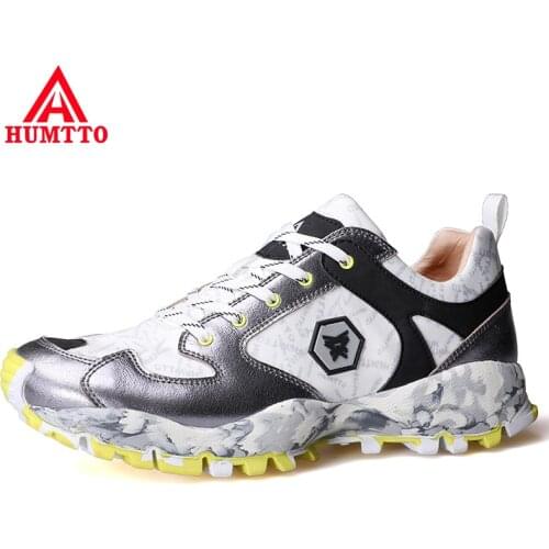 HUMTTO Brand Leather Sport Casual Men Shoes New Breathable Summer Sneakers for Man Luxury Designer Male Black Mens Running Shoes