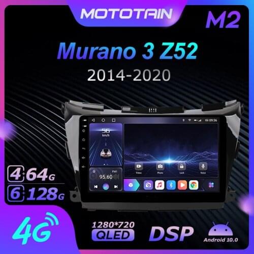 Mototain 6G+128G Android 10.0 Car Multimedia Radio Player for Nissan Murano 3 Z52 2014-2020 Auto video Head Unit 4G LTE SPDIF