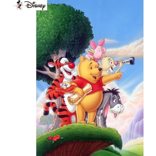 Disney Art 5D Diy Diamond Painting "Cartoon winnie the pooh" Diamond Pictures Cross Stitch 3D Rhinestone Embroidery Decor A30837