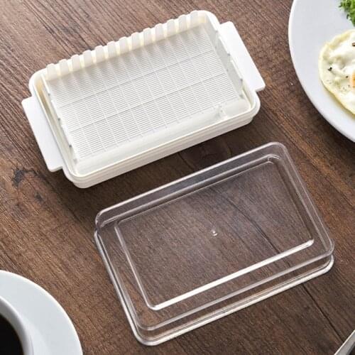 Plastic Butter Cutting Storage Box Transparent Cheese Cutter Slicer Keeper Tray Container with Lid Kitchen Food Cooking Tool