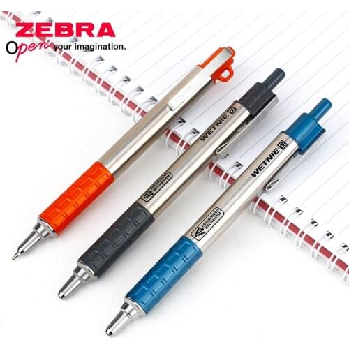 Zebra Black Technology WETNIE Pneumatic Ballpoint Pen Can Write on Wet Surface Waterproof Pressurized Metal Stainless Steel