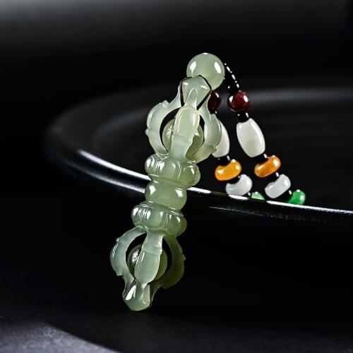Natural green jade pendant hollow handcarved magic jade pendants brand jade jewelry jadeite jade necklace men women