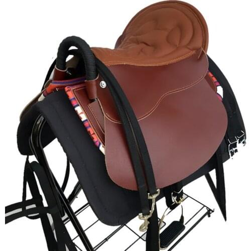 Horse Riding Saddle Pad Full Set horseback Riding Accessories Equipments Genuine Leather Synthetic Saddle Real Cowhide Harness