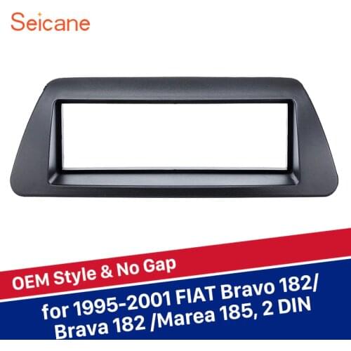 Seicane 1 Din 182*53mm Car Radio CD Player Panel Fascia Cover Trim Kit for FIAT Bravo 182 Brava 182 Marea 185