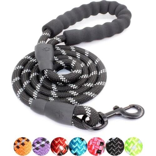Strong Lead Rope Large Dog Leash Training Running Rope Handle Medium Big Dog Durable Carriers Collar Leashes Nylon Basic Leashes