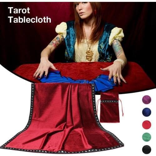 Tarot Tablecloth Divination Tarot Card Pad Table Cloth Astrology Embroidered Tarot Table Cloth Table Cover With Tarot Pouch