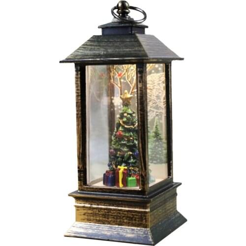 Snowman Santa Claus Lantern Light Merry Christmas Decor For Home Christmas Tree Ornament Xmas Gifts Navidad