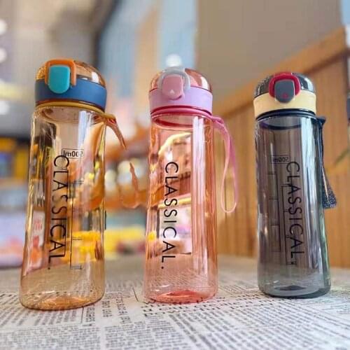 Sport Water Bottle Outdoor Leisure Cup Plastic Large Capacity Water Cup Men Women Kids Student Protable Bottle for Water