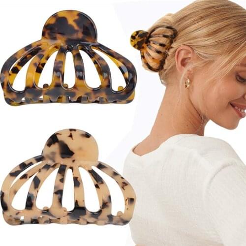 2021 Summer Tortoise Shell Leopard Grain Hair Claw Clips Acetate Hair Clip Non-slip Barrettes Strong Hold Hair Accessories