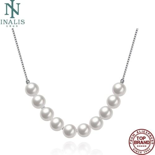 925 Sterling Silver Pearl Necklace For Women luxury Fine Jewelry Simple Advanced Chain Necklaces Accessory Lady Gift New Trend