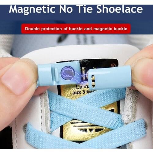1 second No tie shoelace 24Color Elastic shoelaces Magnetic metal lock Quick wear in Flat Suitable for all shoes Lazy laces