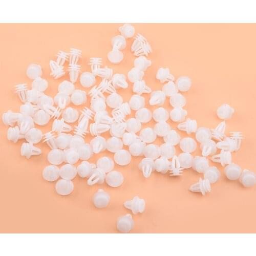 100Pcs White Universal Car Door Panel Trim Push Pin Rivet Clip Fastener Retainer Remover for 8.3mm Hole Diameter