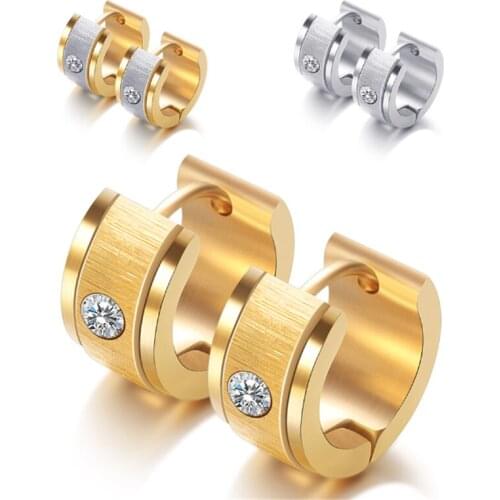 2021 Fashion new jewelry explosion models Crystal from Swarovskis Brushed stainless steel zircon frosted earrings Fit Women