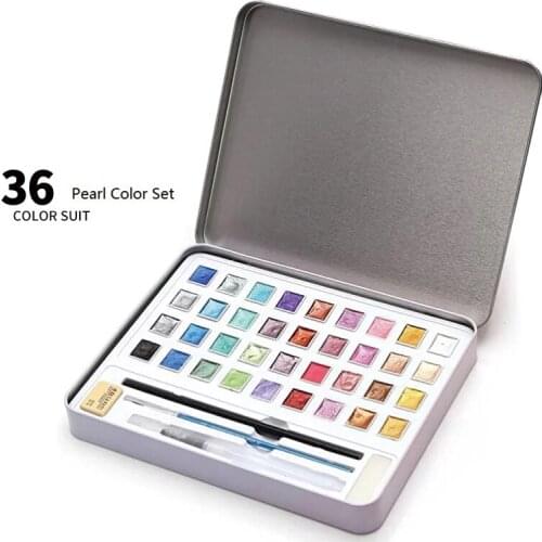 36 colors metallic color solid water color painting watercolor paint set water colors set watercolor paint