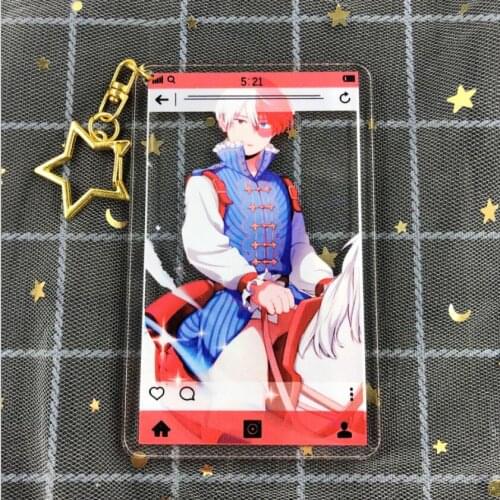 Anime My Hero Academia Boku no hero Academia Izuku Shoto Acrylic Figure pendant keychain Keyring Collection Model Toy Cosplay