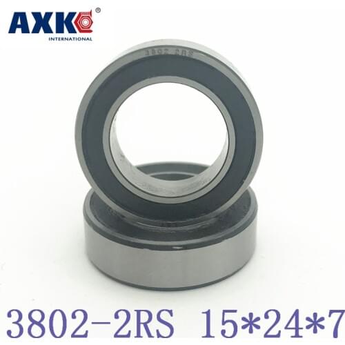 Axk 2pcs 3802-2rs-w 3802 Bicycle Suspension Pivot Point Bearing 3802-2rs W (15x24x7mm) Bike Repair Bearing