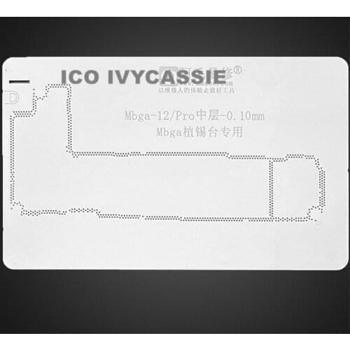 For iPhone 12Pro Middle Layer Board BGA Stencil Mid Frame Reballing Solder Tin Plant Net Steel Mesh Welding Amaoe Mbga-12Pro
