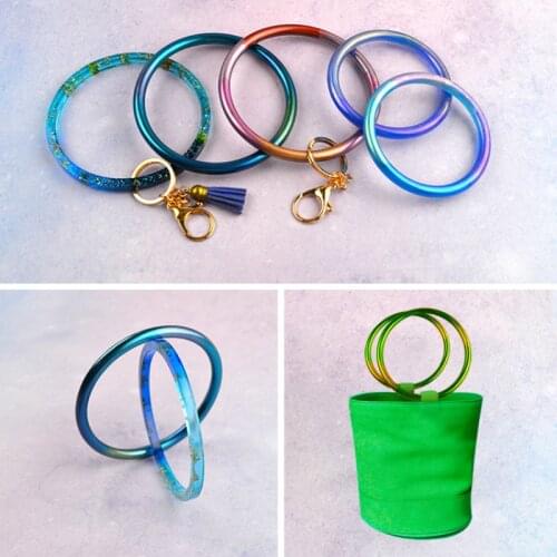 Round Bracelet Silicone Mould High Quality Big Bangle Mould Flexible Jewellery Mold Clear Epoxy Resin Mold DIY Jewelry Tool