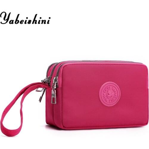 Nylon Clutches and wallets portable bag Hand collar bags High density waterproof handbags Multiple colors Leisure Messenger bag