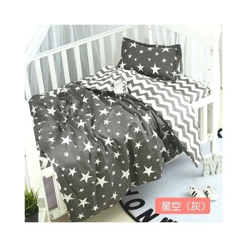 New Arrive Stars wave Baby Kids Cotton Cot Nursery bedding for boy and girl cuna colecho,Duvet/Sheet/Pillow, with filling