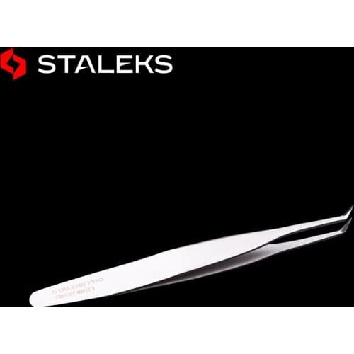 Stainless Steel Eyelash Tweezers High-Precision Anti Static Eyelash Grafting Flowering Essential Tweezers