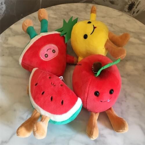 NEW 8-12cm Fruit plush , Gift Plush Stuffed TOY . Keychain DOLL ; Wedding Gift