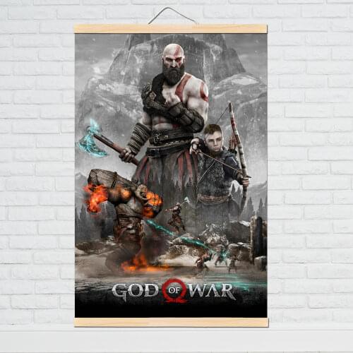 God Of War 4 Video Figure Game Posters And Prints Canvas Printed Painting Wall Art Pictures Home Decor For LivingRoomDecoration