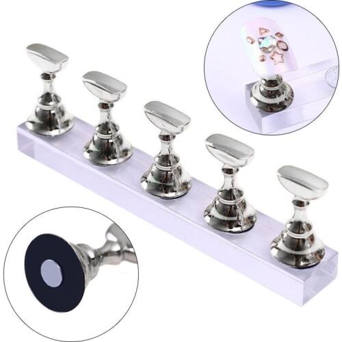 Durable Nail Practice Stand Base Display Holder Nail Art Manicure Tools Showing Shelf Manicure Tool Suitable for Nail Salon Home