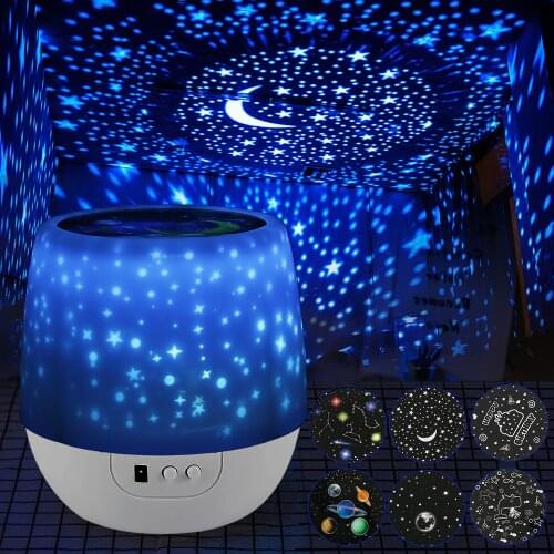 Star Sky Dream Projection Lamp Starry Novelty Luminous Toy USB Romantic LED Moon Galaxy Night Light Creative Children Birthday