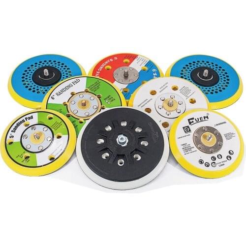 Professional 5/6 Inch 12000 rpm Dual Action Random Orbital Sanding Pad Plate with Holes for Pneumatic Sanders Disc Air Polishers