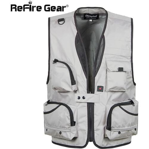 Мужские летние жилеты ReFire Gear China At AliExpress
