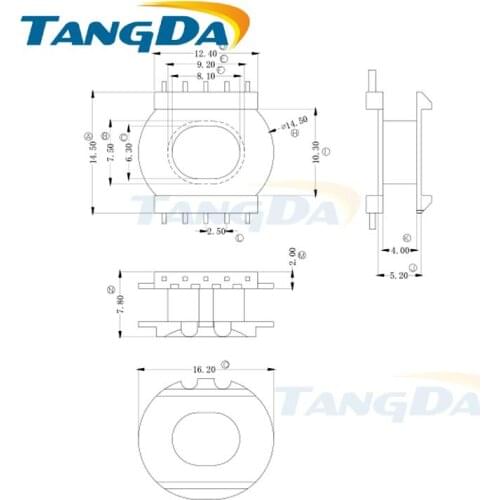 Tangda ER ER2010 Type 5+5 pin 10P Bobbin magnetic core + skeleton ferrites Power Transformer housing PC40