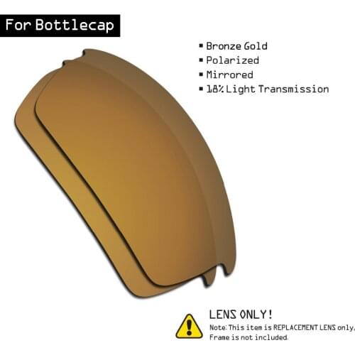 SmartVLT Polarized Sunglasses Replacement Lenses for Oakley Bottlecap - Bronze Gold